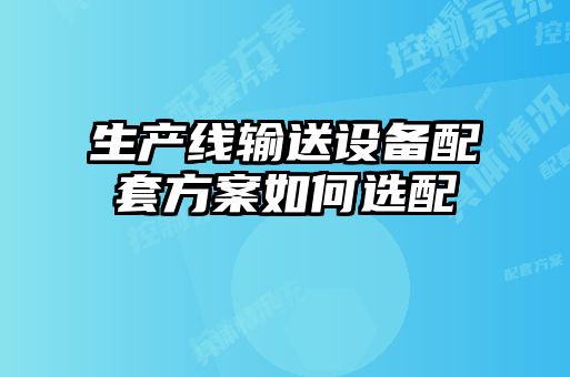 生產線輸送設備配套方案如何選配