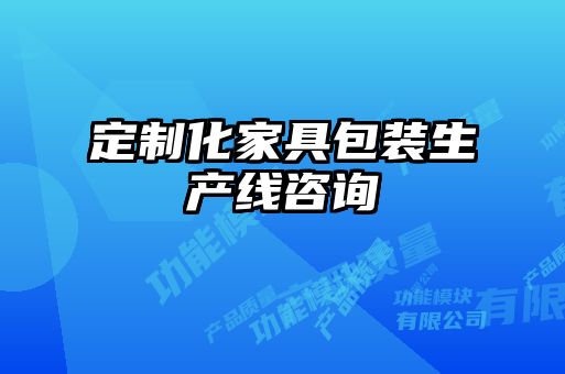 定制化家具包裝生產線咨詢