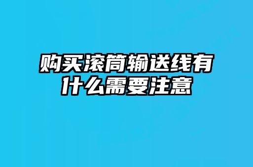 購買滾筒輸送線有什么需要注意